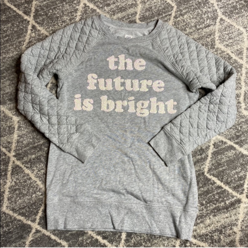 Gap Quilted Pullover Shirt Gray